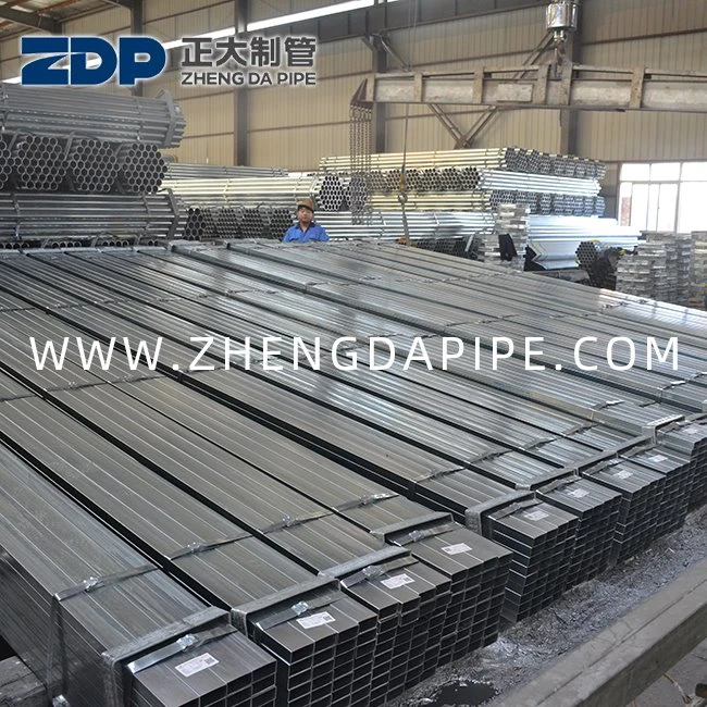 20X20 200X200 Elő horganyzott téglalap alakú cső